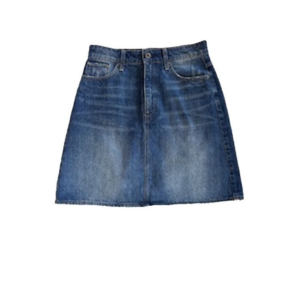 G-STAR Women's Distressed Denim A-Line Mini Jean Skirt Blue Size 26